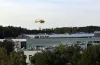 Helikopter nad budynkiem Centrum Medycyny Inwazyjnej